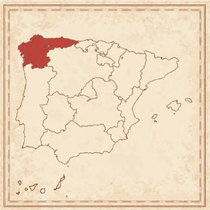 GREEN SPAIN: GALICIA & ASTURIAS map